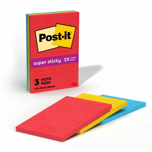 Note, Sprstky, Lined, 4x6 3/PK