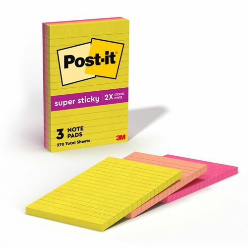 Super Sticky, 4x6, LND, 3 Pad 3/PK