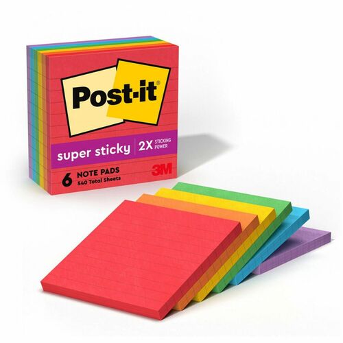 Note, Popup, 4x4, Lined 6/PK