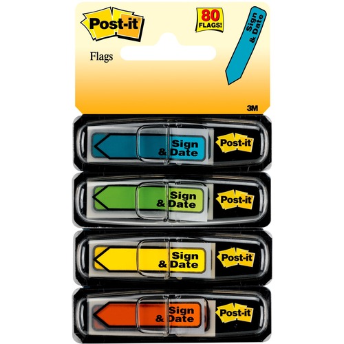 Flags, Set, SignHere, 1/2", Ast 80/PK
