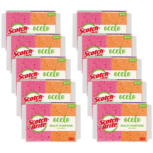 Sponges, Antimicrobial, 4-5/8"x5-3/4", Assorted 40/CT