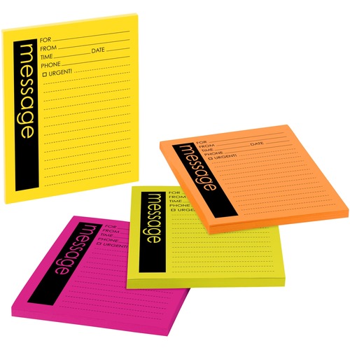 Pad, Message, Post-It, Ast 4/PK