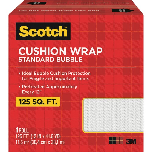 Cushion Wrap, Perforated, 5/16" Bubble, 12" x 100 Foot, Clear