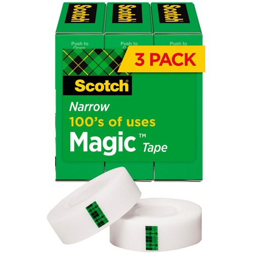 Tape, Roll, Invisible, 1/2" x 1296" 3/PK