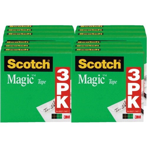 Magic Tape, 1" Core, 1/2" x 1296", Transparent 12/BX