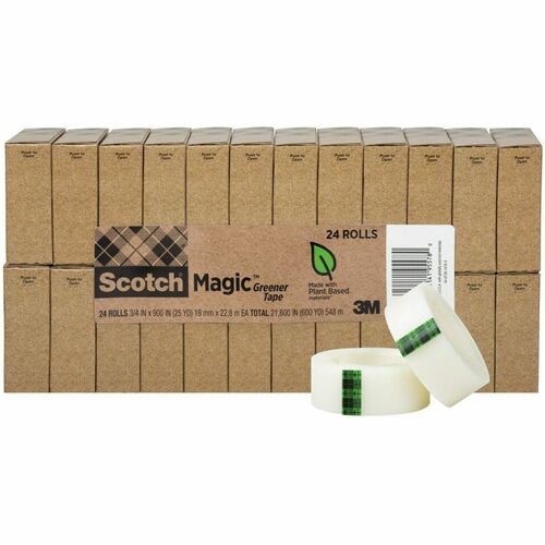 Tape, Invisible, Eco, 3/4" x 900" 24/PK