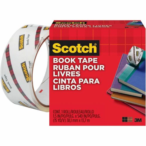 Tape, Book, Transparent, 1.5" x 15 Yard