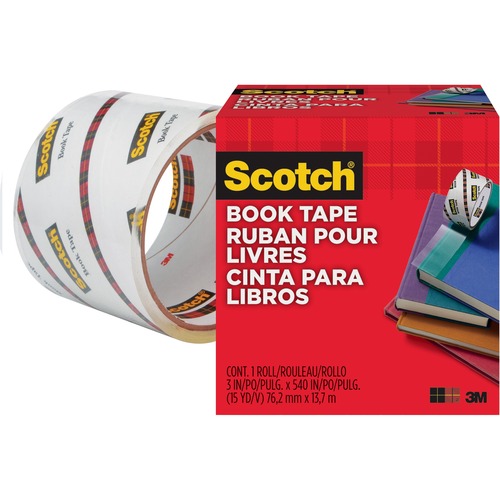 Tape, Book, Transparent, 3" X 15 Yard