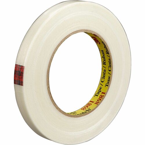 Filament Tape, 3" Core, 3/4" x 60 Yards, Clear