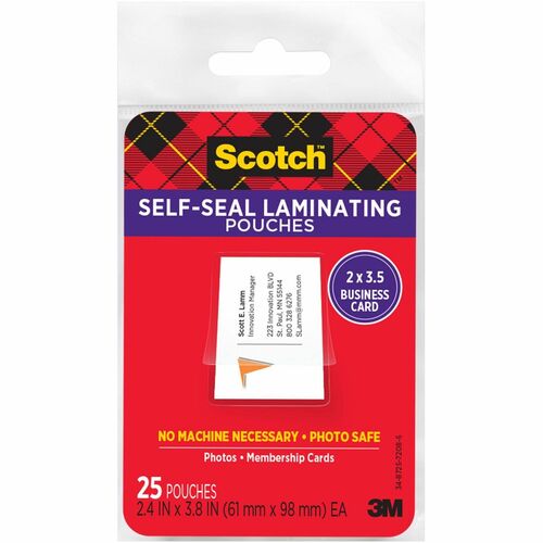 Pouch, Laminate, Business Card 25/PK