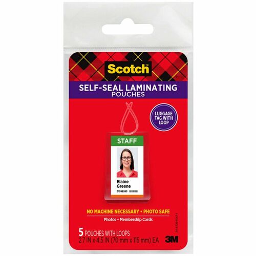 Tag, Laminate, Self, Luggage, Glossy 5/PK