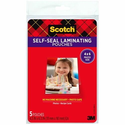Sheet, Laminated, Photo, 4X6, Clear 5/PK
