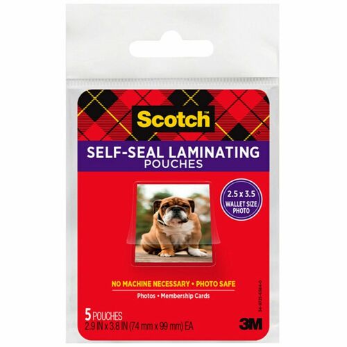 Sheet, Laminated, Photo, 2x3, Clear 5/PK