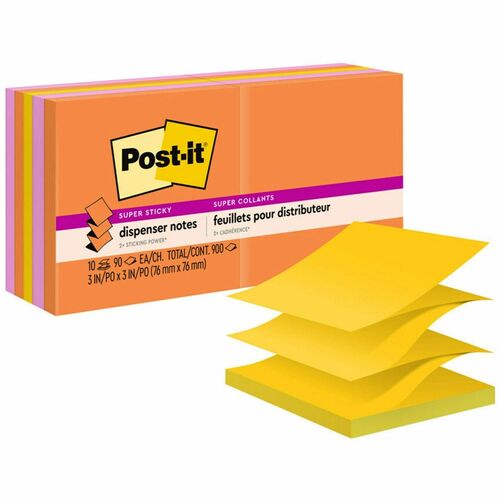 Note, Popup, 3x3, Assorted 10/PK