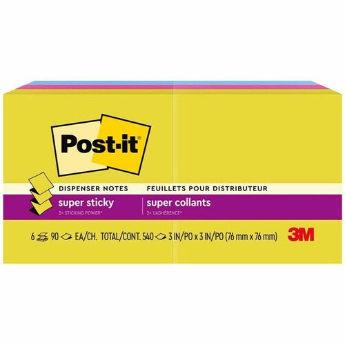 Notes, Adhesive Summerjoy SS Pop-Up, 90 Sheets 6/PK
