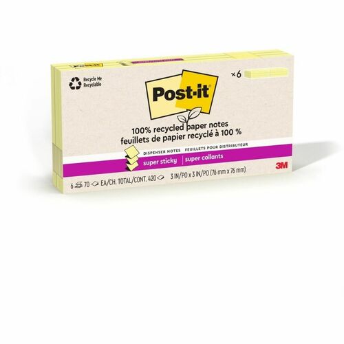 Supersticky, Recycled, 3x3 12/PK