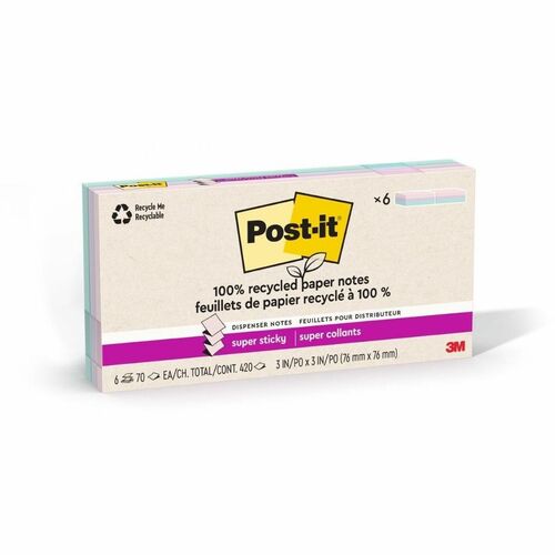 Supersticky, Recycled, 3x3 12/PK