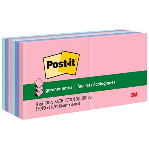 Note, Popup, Recycled, 3x3 12/PK