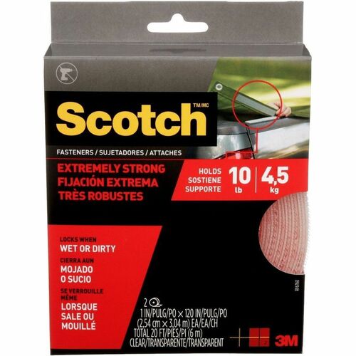 Extreme Fasteners, 1" x 10 Foot, Clear 2/PK