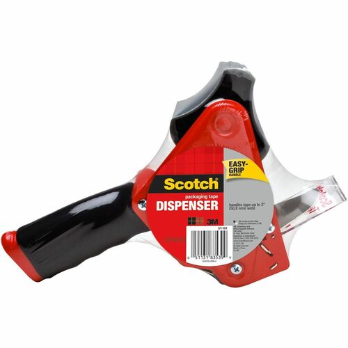 Dispenser, Tape, Package, Heavy Duty, Red/Black