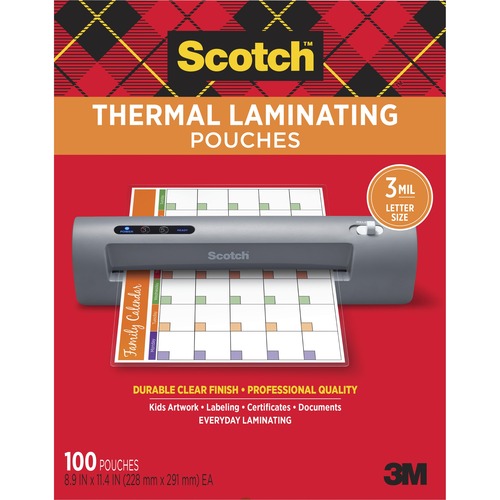 Pouch, Thermal, 3 Mil, Clear 100/PK