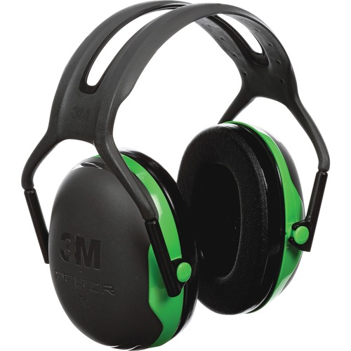 Earmuff, Over-The-Head, Black/Green