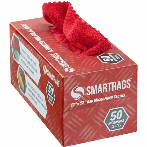 Cloth, Microfiber, 12x12, Red 50/BX