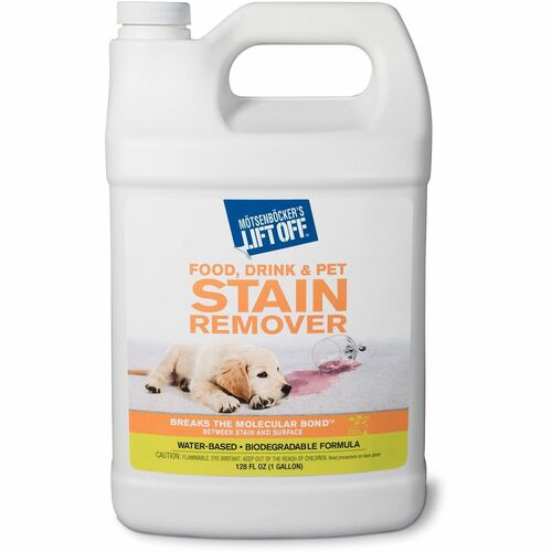 Stain Remover, Pet/Drink/Food, Multi-Surface, 128 oz, White