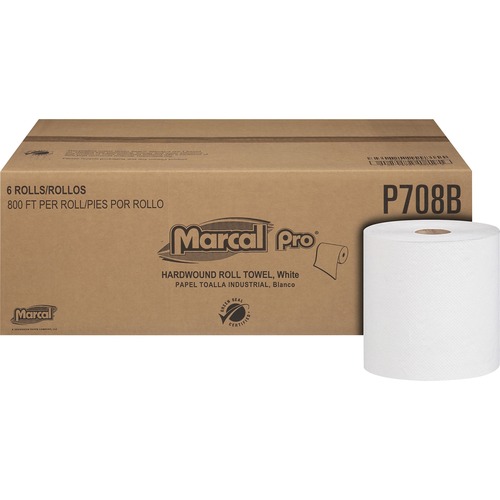 Paper Towel, Hardwound, White 6/CT