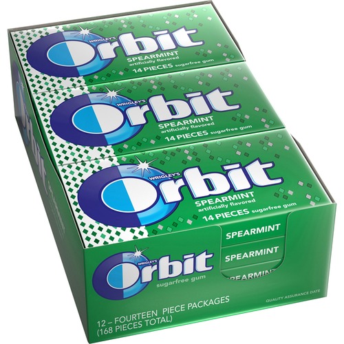 Orbit Gum, Sugar-Free, Spearmint 12/BX