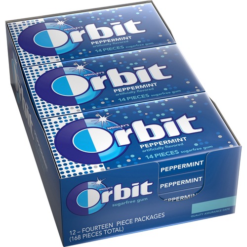 Orbit Gum, Sugar-Free, Peppermint 12/BX