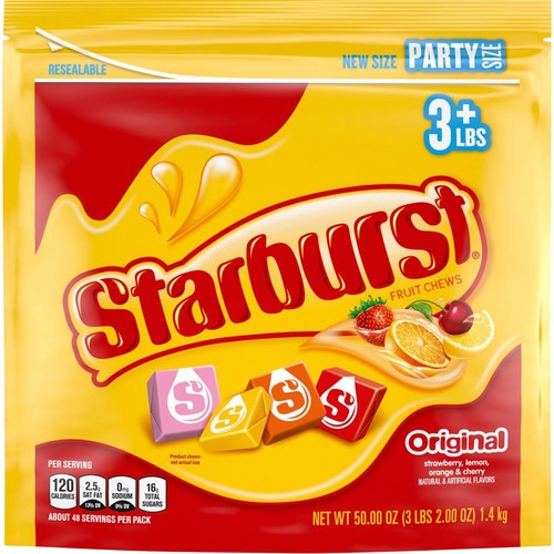 Chewy Candies, Starburst, 4 Flavors, Party Size, 50 Ounce, AST