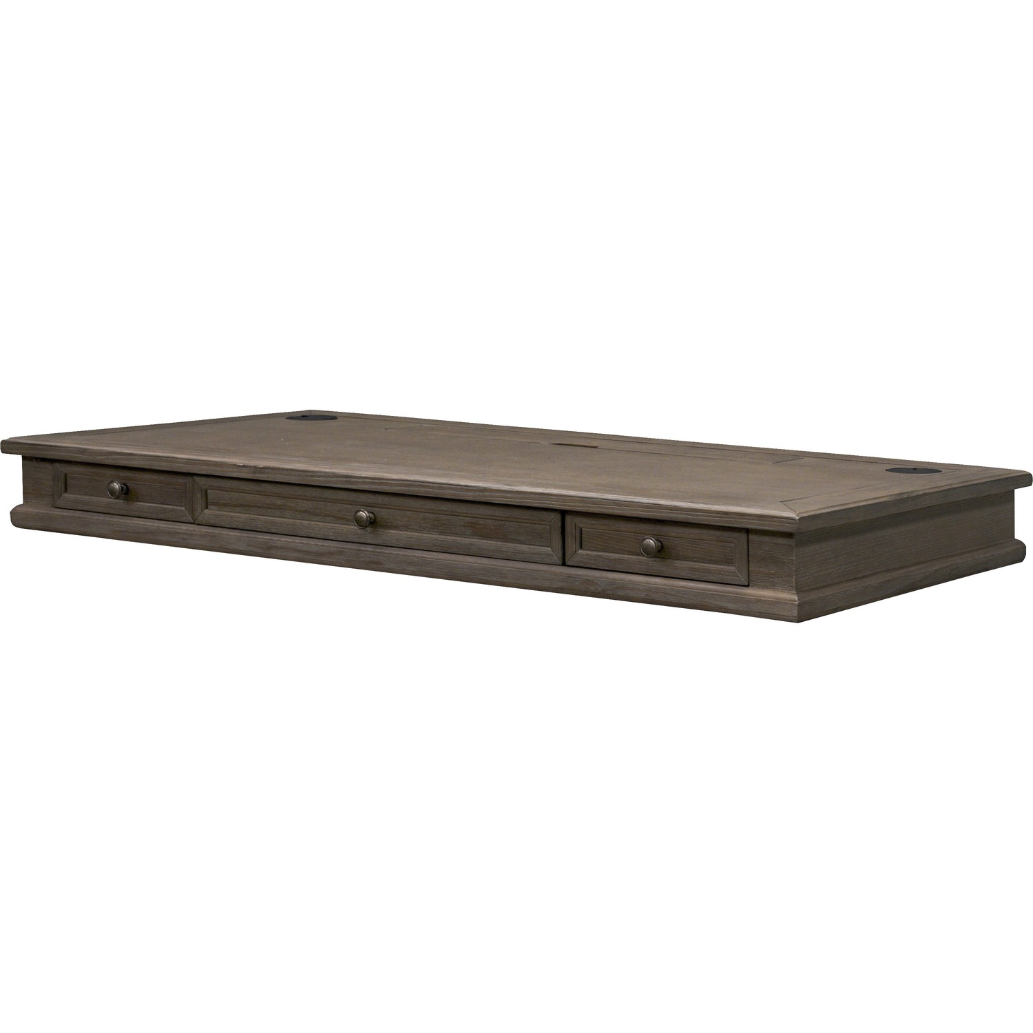 Desktop, Sit/Stand, Drawers/Outlets, 60" x 27" x 6", Weathered Dove