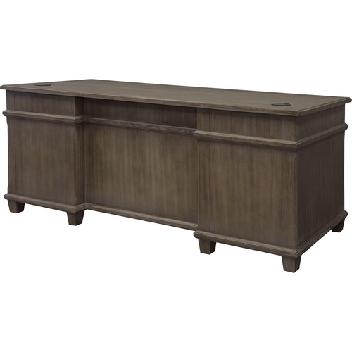 Desk, 2 Pedestals/Grommets, 68" x 28" x 30", Weathered Dove
