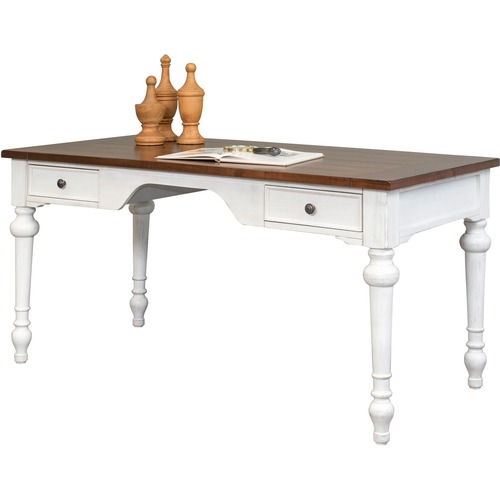 Desk, Writing, 2-Drawers, 60" x 30" x 30", Weathered Chalk