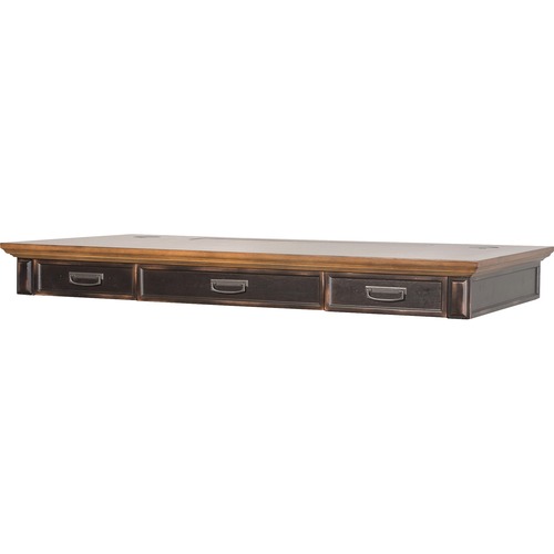 Desktop, Sit/Stand, Outlets/Drawers, 60" x 28" x 6", Vintage Black