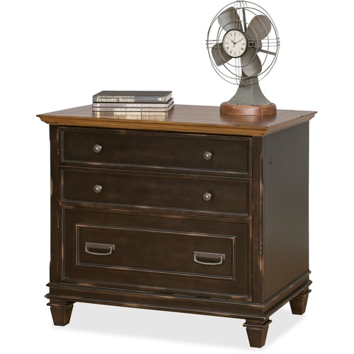 Lateral File, 2 Drawers, Letter/Legal, 36"x21"x31", Vintage Black