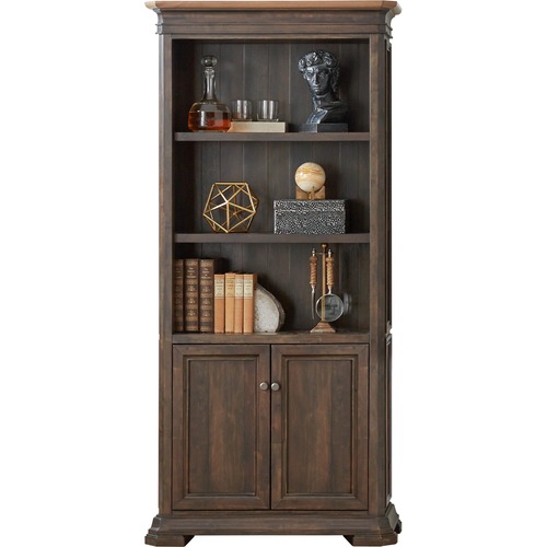 Bookcase, Door, Sonoma, 36" x 14" x 78", Dark Roast