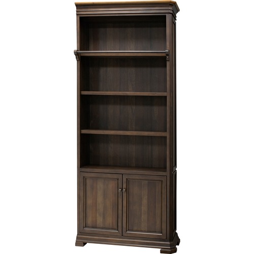 Bookcase, Right, Door, Sonoma, 40" x 14" x 94", Dark Roast