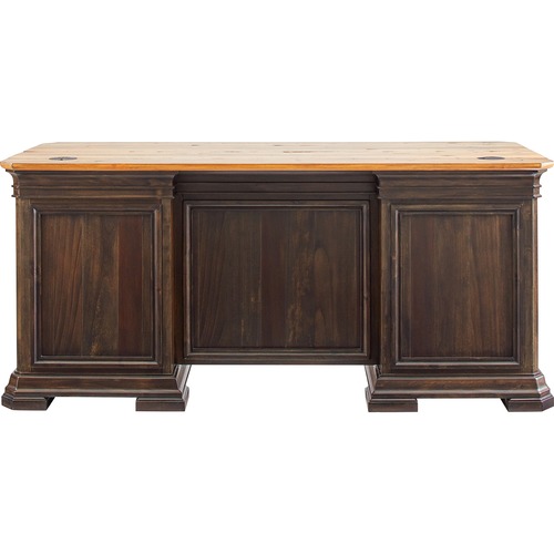 Desk, Double Pedestal, 68" x 28" x 30", Dark Roast
