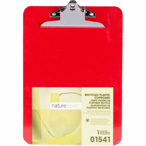Clipboard, Plastic, Recycled, Red