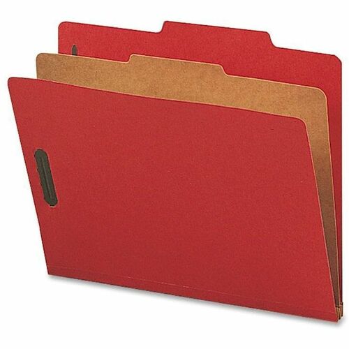 Folder, Classification, Letter, 1 Divider, Red 10/BX
