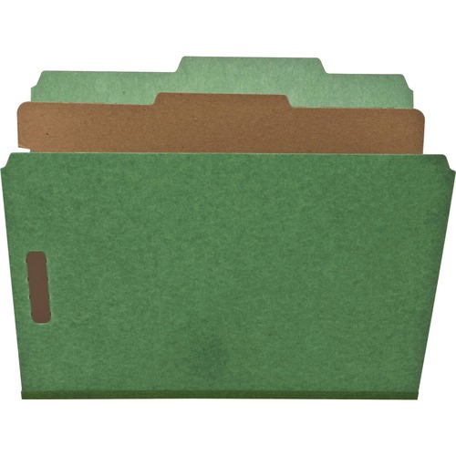 Folder, Classification, Letter, 1 Divider, Green 10/BX