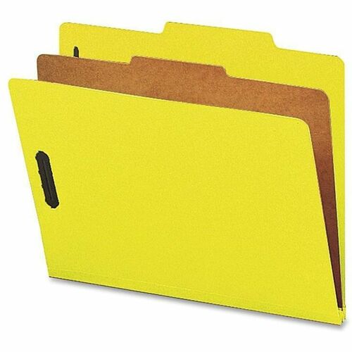 Folder, Classification, Letter, 1 Divider, Yellow 10/BX