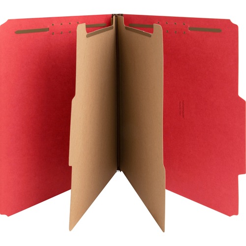 Folder, Classification, Letter, 2 Dividers, Red 10/BX