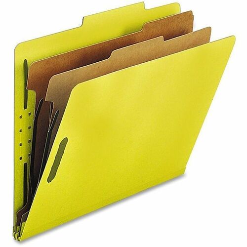 Folder, Classification, Letter, 2 Dividers, Yellow 10/BX