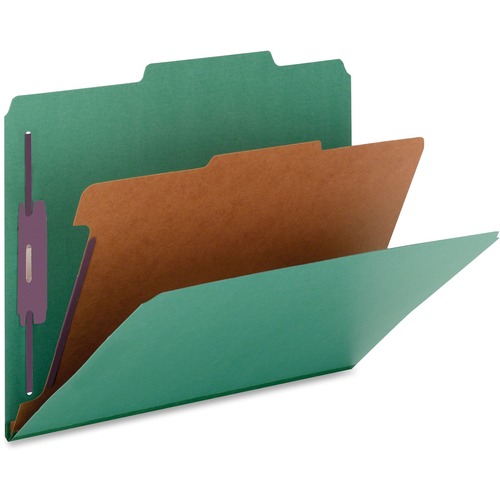 Folder, Classification, Legal, 1 Divider, Green 10/BX