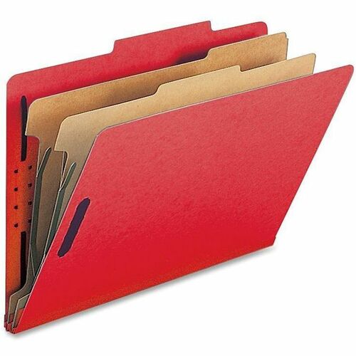 Folder, Classification, Legal, 2 Dividers, Red 10/BX