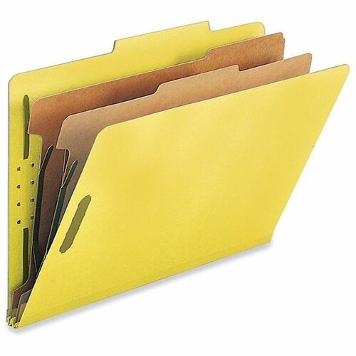 Folder, Classification, Legal, 2 Dividers, Yellow 10/BX