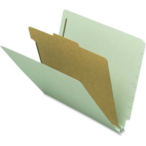 Folder, Classified, Letter, 1 Divider, Gray Green 10/BX